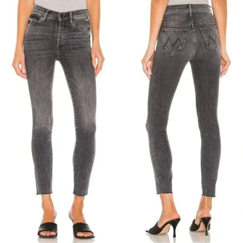 MOTHER Women's Skinny Jeans in Charcoal Gray